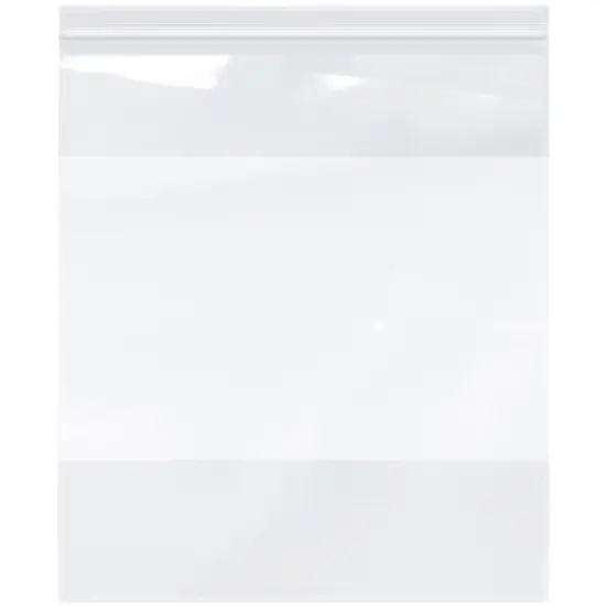 Plymor 13" x 15", 2 Mil with White-Block Zipper Reclosable Plastic Bags {1}