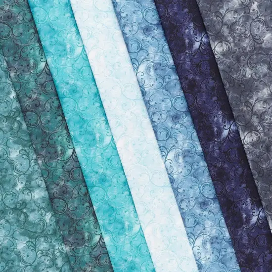 Mook Fabrics Elegance Cotton Fabric [45 in. Wide] - By The Yard Teal {4}