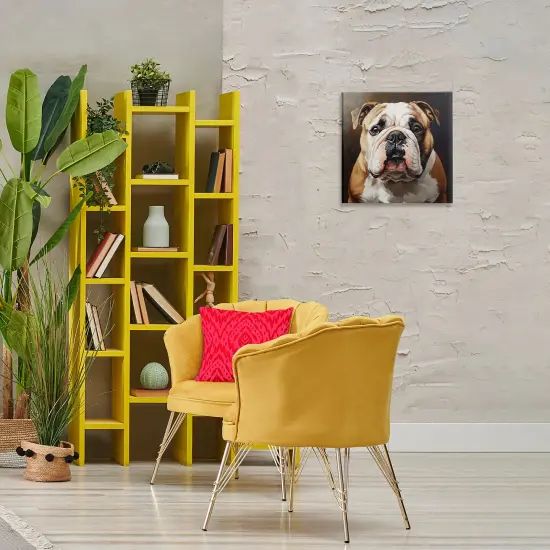 Stupell Industries Stoic Bulldog Portrait Canvas Design by Tom Crehan {2}