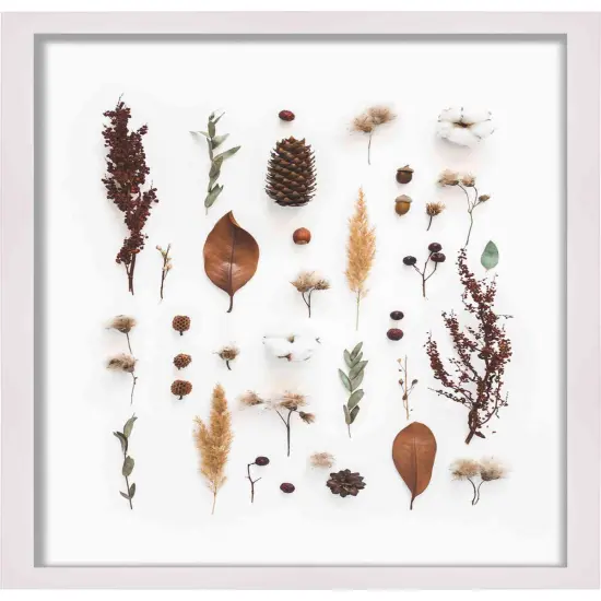 Photo Size Shadow Box 1" Depth White Picture Frame - UV Acrylic, Backing, Hanging Hardware {4}