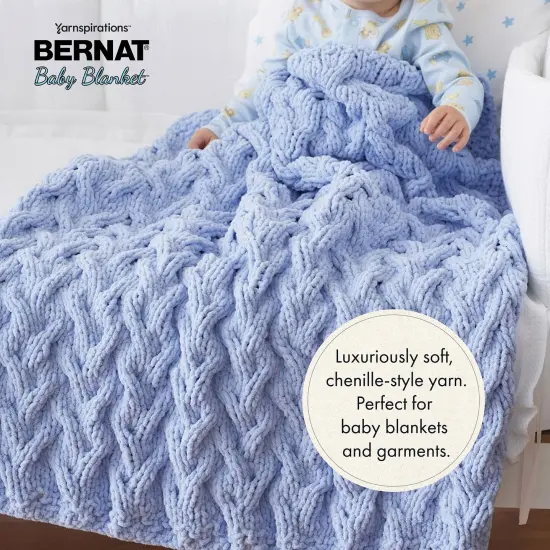 Bernat Baby Blanket Big Ball Yarn 24 Pack-Vanilla {4}
