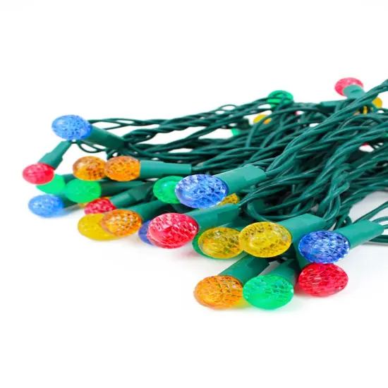 70 LED Indoor Outdoor G12 Round Bulb Christmas String Lights Multicolor {7}