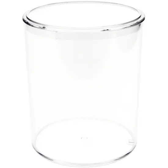 Pioneer Plastics 282C Clear Round Plastic Container, 4.0625" W x 4.75" H {1}