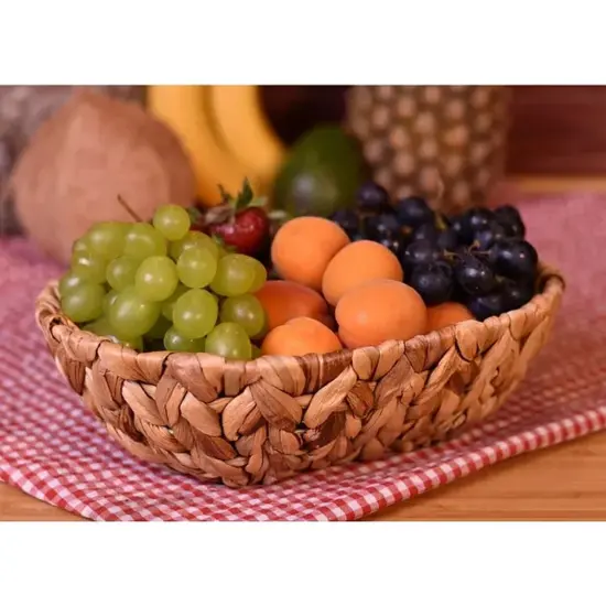 Natural Rush Oval Basket Trays 6.625" x 9" {3}