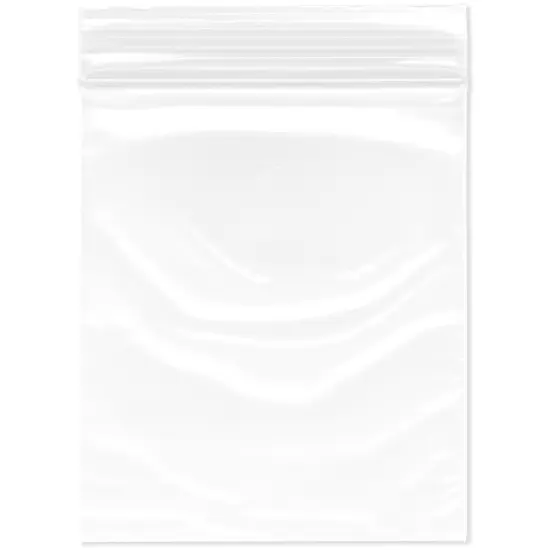 Plymor 3.5" x 4", 2 Mil Zipper Reclosable Plastic Bags {1}