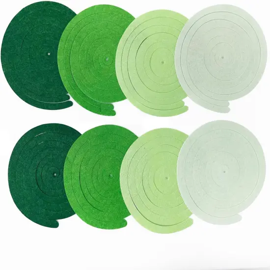 36Pcs Green Hanging Swirl Decorations Ombre Green Felt Swirl Streamer Spiral Ceiling Garland for Spring Summer Birthday Wedding Baby Shower Graduation Christmas St Patrick's day Holiday Party Supplies {3}