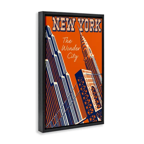 Stupell Industries New York The Wonder City Floating Frame Design by Marcus Jules {3}
