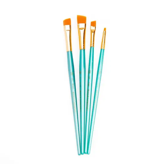 RSET-9191 | 4pc Golden Taklon Angular Brush Set {2}