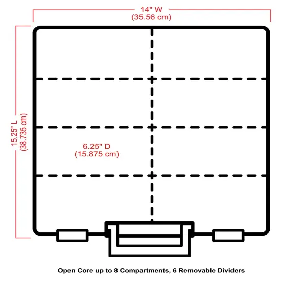 ArtBin Super Satchel Double Deep Box W/Dividers-15.25"X14"X6.25" Aqua Mist {7}