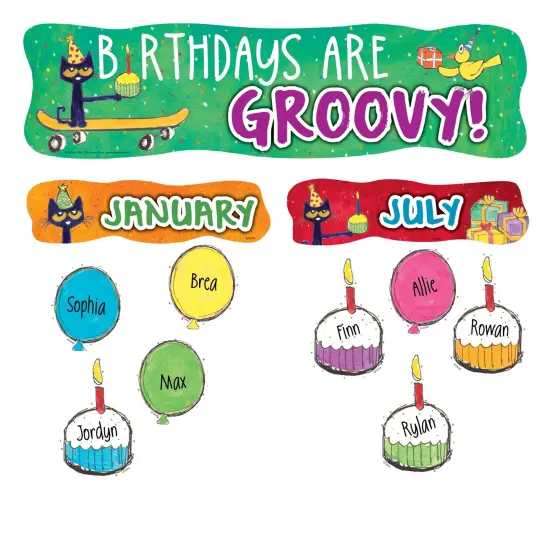 Pete the Cat Happy Birthday Mini Bulletin Board Set {1}