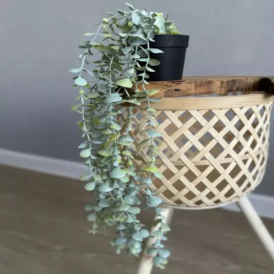 Artificial Hanging Fake Plants Fake Potted Eucalyptus for Wall Room Home Patio Indoor Outdoor Decor {1}