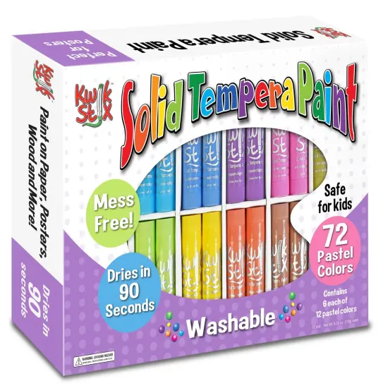 Kwik Stix Solid Tempera Paint Sticks Class Pack 72/Pkg-Pastel Colors, 6 Of Each Color {2}
