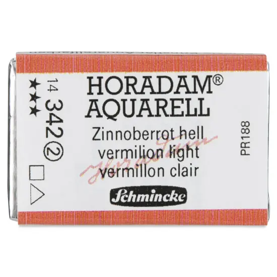 Schmincke Horadam Aquarell Watercolor - Vermilion Light, Full Pan {1}