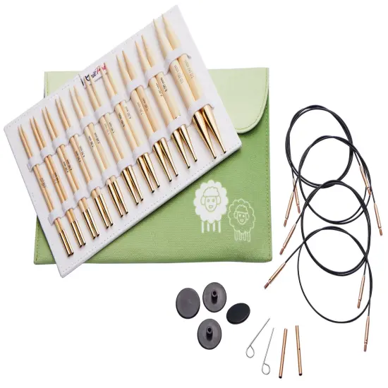 KnitPro-Bamboo Deluxe Interchangeable Needle Set-Assorted Sizes {1}