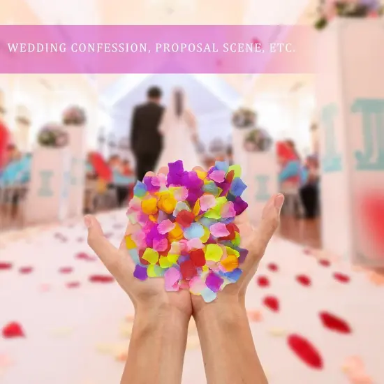 Artifical Petals, 1000 Pcs Silk Rose Petals Decoration Flower Petals for Wedding {4}