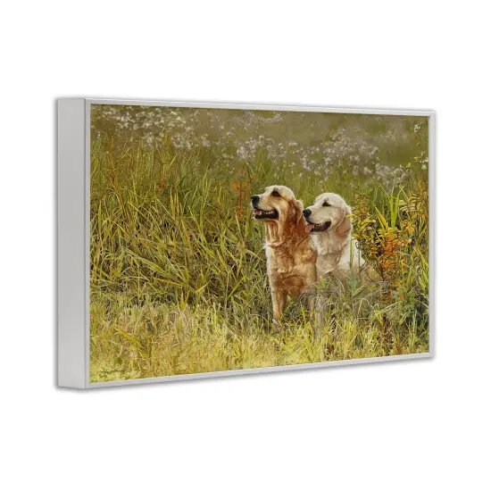 Stupell Industries Happy Dogs Field Day Framed Giclee Design by Sueellen Ross {3}