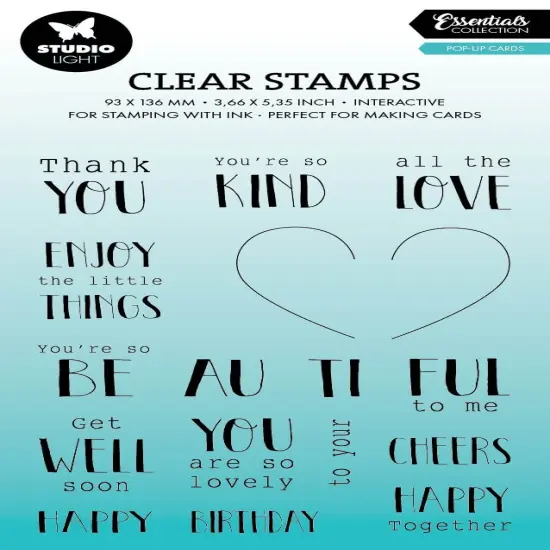 Studio Light Essentials Clear Stamp-Nr. 636, Pop-Up Cards {1}