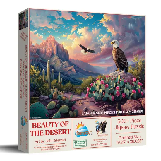 Sunsout Beauty of the Desert 500 pc Large Pieces Jigsaw Puzzle 77096 {3}