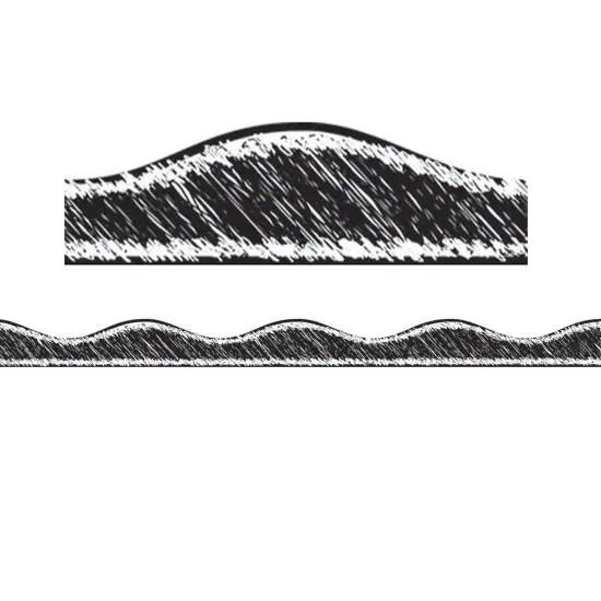 Magnetic Border, Black Scribble Chalk, 12' {1}