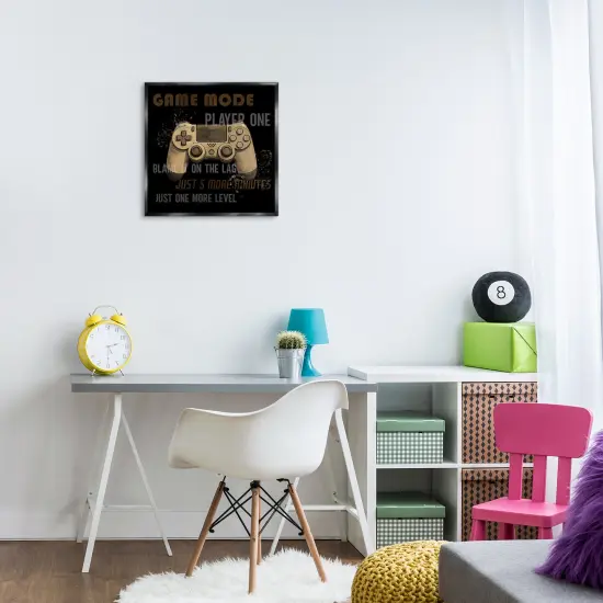Stupell Industries Gamer Phrases Vintage Style Floating Frame Design by Kim Allen {2}