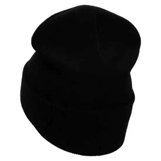 Solid Wing Black Knit Cap Classic Warmth in a Single Piece {5}