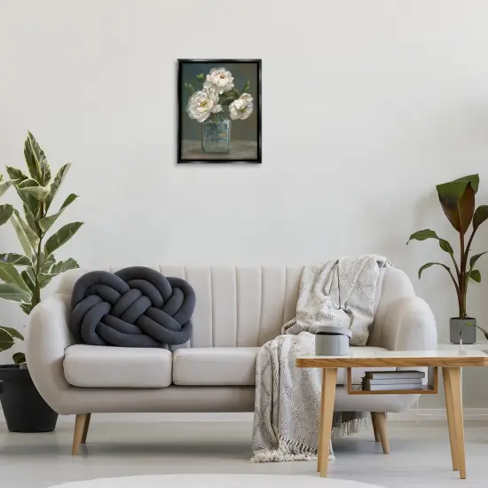 Stupell Industries Traditional White Flower Trio Floating Frame Design by Nan {2}