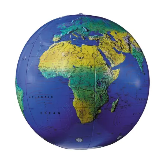 Inflatable Topographical Globe, 12" {1}