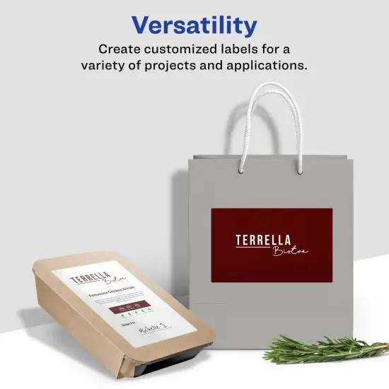 Avery Glossy White Rectangle Labels with Sure Feed, 4.75" x 7.75" {2}