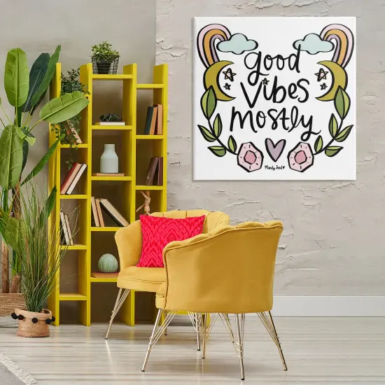 Stupell Industries Good Vibes Mostly Canvas Design by Mandy Ford Art + Illustration {2}