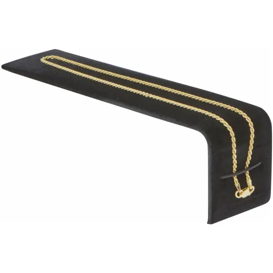 Plymor Black Velvet Bracelet Ramp Display Stand, 1.5" W x 8" D x 2.125" H {4}