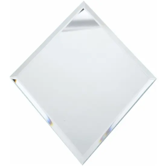 Plymor 6" x 8" Diamond-Shaped, 3mm Thick Beveled Glass Mirror {3}