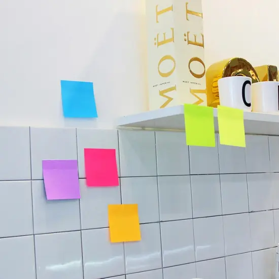 (24 Pack) Sticky Notes Post Bright Stickies Colorful Super Sticking Power Memo Pads, Strong Adhesive, 74 Sheets/pad {3}