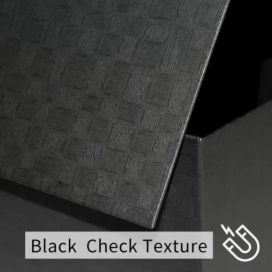 Large Gift Box, Black Gift Box with Magnetic Closure Lid, Ribbon and Card, Present Box {2}