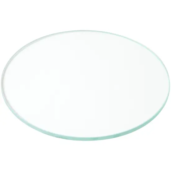 Plymor 4" Round, 3mm Thick Non-Beveled Clear Glass Circle {1}