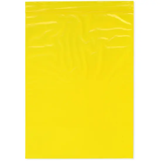 Plymor 9" x 12", Yellow 2 Mil Zipper Reclosable Plastic Bags {1}