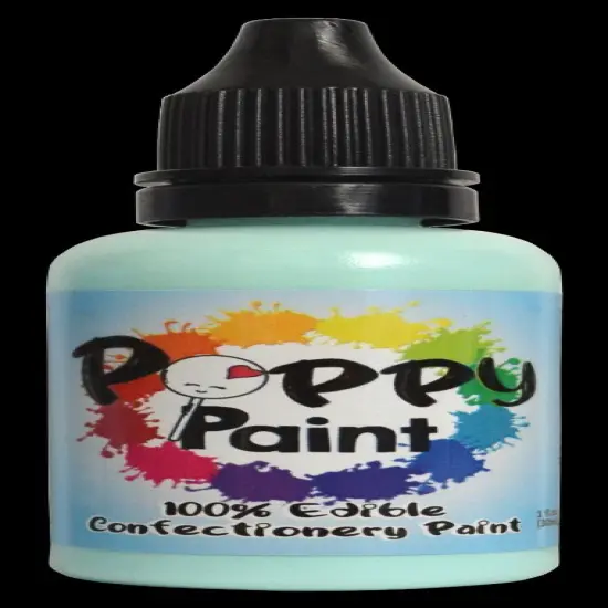 Poppy Paint Mint Edible Confectionery Paint for Cakes Cookies and Chocolate {1}