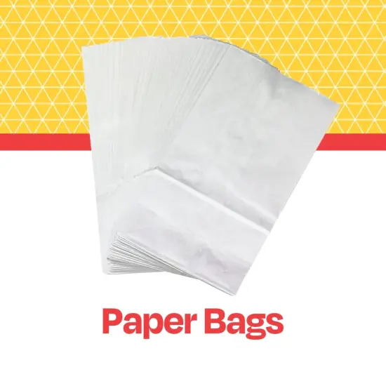 School Smart Paper Bags with Flat Bottom, 6 x 11 Inches, White, Pack of 100 {6}