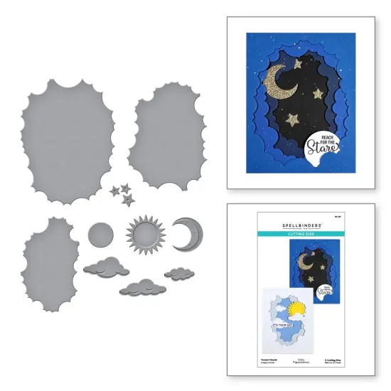 Spellbinders Etched Dies By Vicky Papaioannou-Tunnel Clouds, Tunnel Scapes {5}