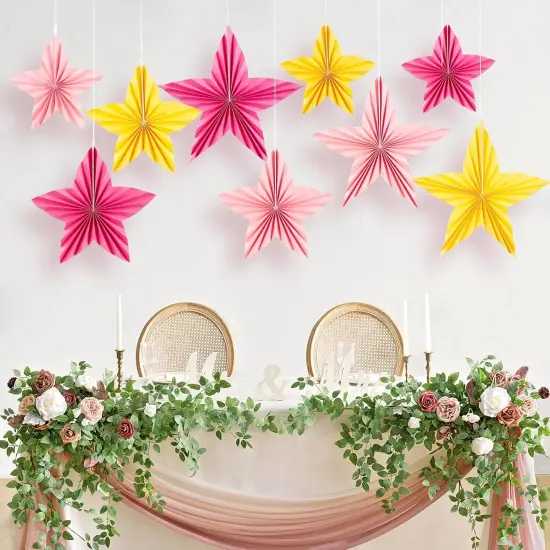 Paper Stars Fans Party Decorations {4}