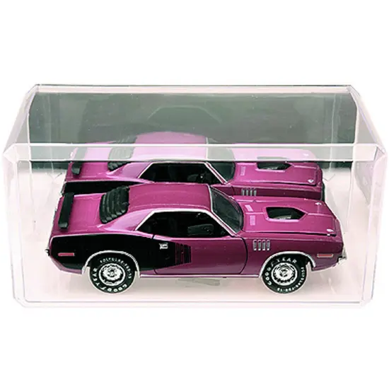 Pioneer Plastics 094CD Clear Plastic Display Case for 1:24 Scale Cars (Mirrored), 9" W x 4.125" D x 4.375" H (Mailer Box) {4}