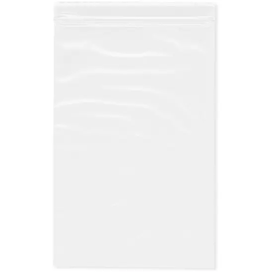 Plymor 6" x 9", White 2 Mil Zipper Reclosable Plastic Bags {1}