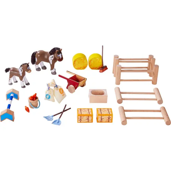 HABA Little Friends Happy Horse Riding Stable Multicolor {3}