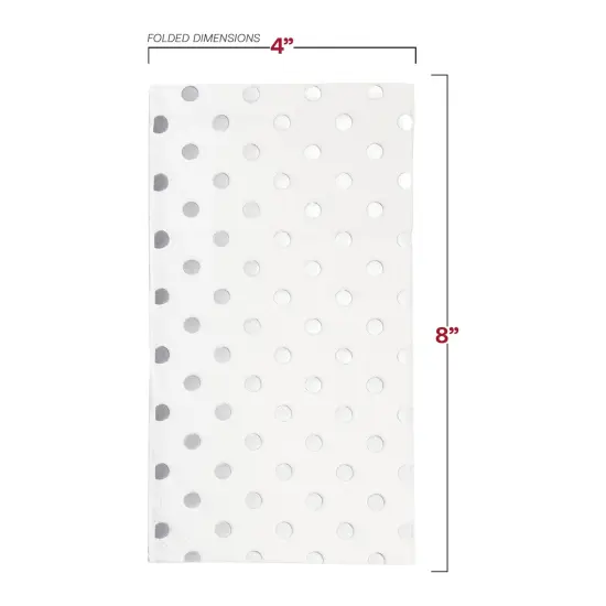 Durable White with Silver Dots Paper Dinner Napkins (600 Napkins) {3}
