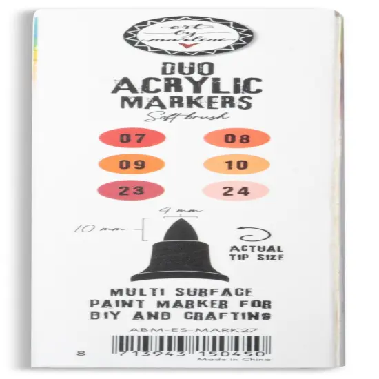 Studio Light Art By Marlene Duo Acrylic Markers 3/Pkg-Nr. 27, Reds {2}