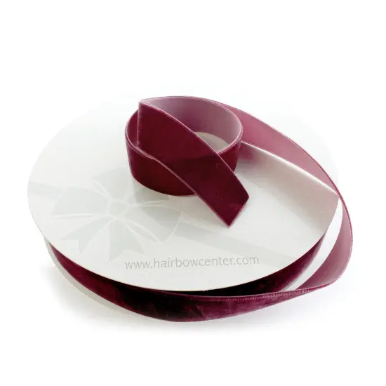 1" Velvet Ribbon (5yd & 25yd Spool Lengths) Wine {4}