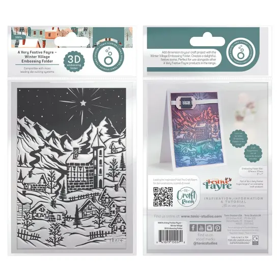 Tonic Studios 3D Embossing Folder-A Very Festive Fayre Winter Village {3}