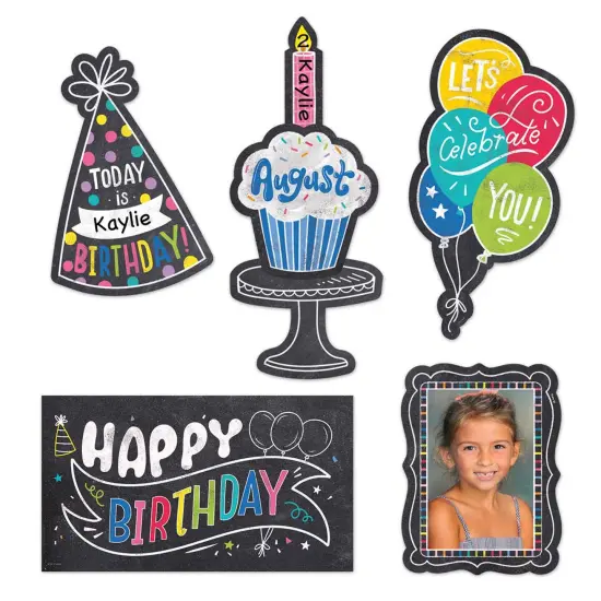 Chalk It Up! Happy Birthday Mini Bulletin Board Set {1}