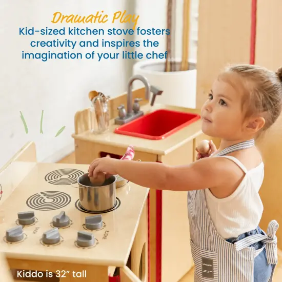 Play Kitchen Stove Natural {3}