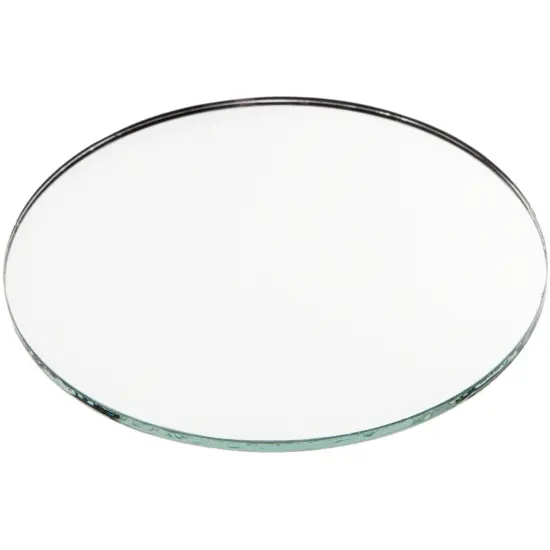 Plymor 4" Round, 3mm Thick Non-Beveled Glass Mirror Circle {1}