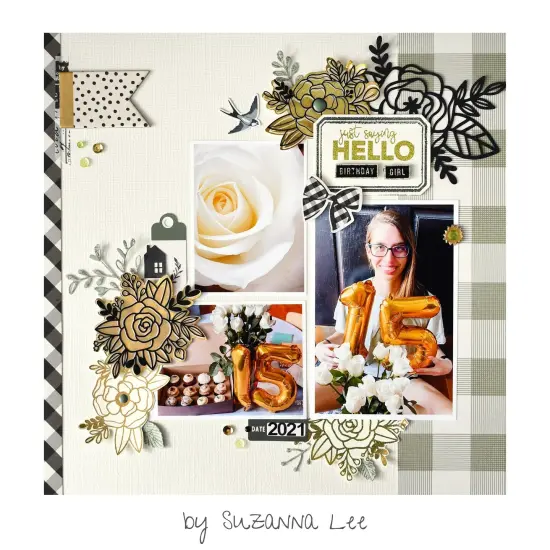 Deco Foil Adhesive Transfer Sheets by Unity 5.9" x 5.9"-Blooming Friendship {6}